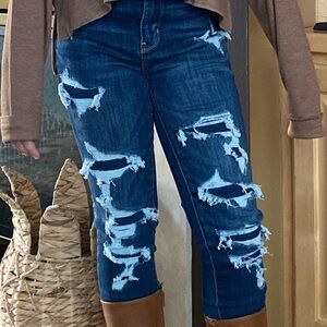 AMERICAN EAGLE Dark Blue women Jeans